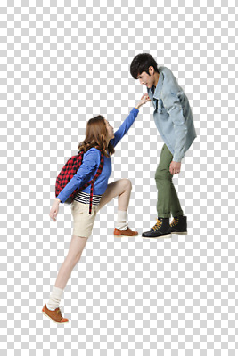 전신 편집 편집이미지 커플 여자 남자 대학생 배낭 서기 동양인 20대 성인 두명 옆모습 캐주얼 마주보기 손잡기 한국인 오르기 PNG 편집소스 학생 옷 뷰포인트 가방 관계 모션 사람 인종 청년 파일형식