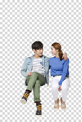 전신 편집 편집이미지 커플 여자 남자 대학생 어깨동무 웃음 앉기 동양인 20대 성인 두명 앞모습 캐주얼 마주보기 한국인 다리꼬기 PNG 편집소스 학생 옷 뷰포인트 포즈 관계 모션 표정 사람 인종 청년 파일형식