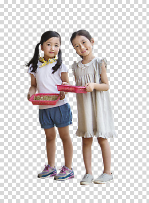 전신 편집 편집이미지 여자 어린이교육 어린이 웃음 들기 소녀 두명 앞모습 친구 바구니 체험학습 PNG 여자만 어린이만 편집소스 교육 뷰포인트 관계 모션 표정 사람 체험 파일형식