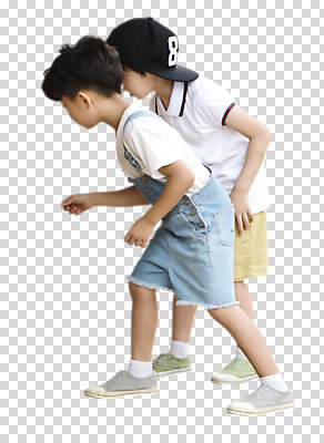 전신 편집 편집이미지 어린이교육 남자 어린이 서기 동양인 소년 두명 옆모습 한국인 체험학습 야구모자 PNG 남자만 어린이만 편집소스 모자_잡화 교육 뷰포인트 모션 사람 인종 야구용품 체험 파일형식
