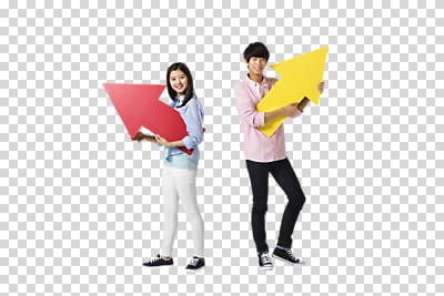 전신 편집 편집이미지 여자 남자 화살표 청소년 서기 웃음 들기 동양인 두명 앞모습 친구 한국인 PNG 편집소스 뷰포인트 관계 모션 표정 사람 인종 파일형식