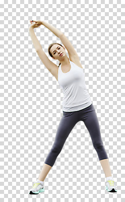 전신 서양인 백인 편집 편집이미지 여자 한명 서기 20대 성인 앞모습 운동복 민소매 운동 손들기 스트레칭 옆구리운동 PNG 여자만 편집소스 외국인 1 옷 뷰포인트 상의 모션 건강 사람 청년 파일형식
