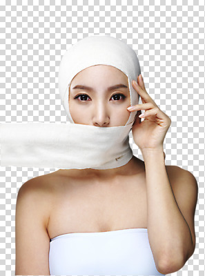 편집 편집이미지 여자 한명 동양인 상반신 20대 성인 앞모습 뷰티 한국인 성형수술 튜브탑 붕대 PNG 의료성형뷰티 여자만 편집소스 1 뷰포인트 상의 사람 인종 청년 수술 파일형식