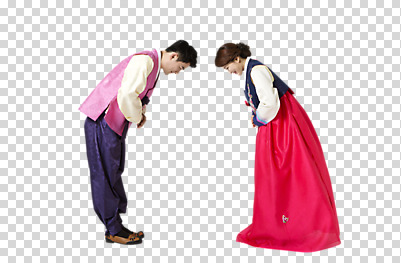 전신 편집 편집이미지 한국전통 부부 여자 명절 남자 40대 고개숙이기 서기 동양인 성인 두명 옆모습 마주보기 한국인 예절 절 한복 PNG 맞절 편집소스 전통 커플 기념일 뷰포인트 중년 모션 한국 숙이기 사람 인종 인사 전통의상 파일형식