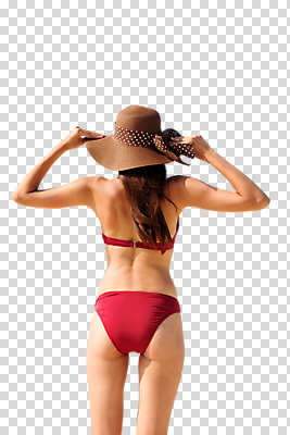서양인 백인 편집 편집이미지 여자 한명 상반신 20대 성인 뒷모습 여름 여름휴가 바캉스 비키니 섹시 PNG 모자가게 여자만 편집소스 외국인 1 계절 수영복 뷰포인트 컨셉 휴가 사람 청년 상점 파일형식 여름_계절