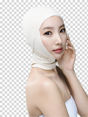 편집 편집이미지 여자 한명 동양인 상반신 20대 성인 옆모습 뷰티 한국인 성형수술 튜브탑 붕대 PNG 의료성형뷰티 여자만 편집소스 1 뷰포인트 상의 사람 인종 청년 수술 파일형식