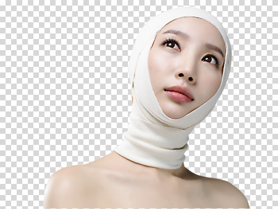 편집 편집이미지 응시 여자 한명 동양인 상반신 20대 성인 앞모습 뷰티 한국인 올려보기 성형수술 붕대 PNG 의료성형뷰티 여자만 편집소스 1 시선 뷰포인트 모션 사람 인종 청년 수술 파일형식