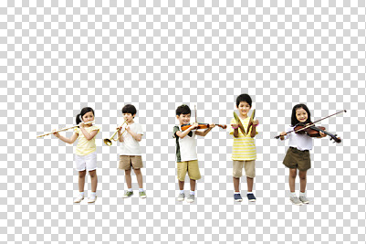 전신 편집 편집이미지 여자 남자 어린이 악기 연주 서기 웃음 동양인 소녀 소년 여러명 앞모습 친구 한국인 플루트 바이올린 트럼펫 심벌즈 PNG 어린이만 편집소스 음악 뷰포인트 다수 관계 모션 현악기 타악기 표정 관악기 사람 인종 금관악기 파일형식