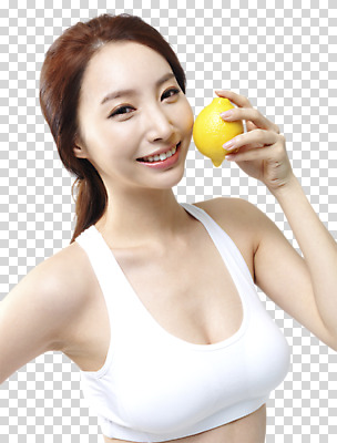 편집 편집이미지 여자 다이어트 한명 웃음 들기 동양인 상반신 20대 성인 앞모습 뷰티 한국인 탱크톱 레몬 PNG 의료성형뷰티 여자만 편집소스 1 뷰포인트 상의 과일 모션 표정 건강 사람 인종 청년 파일형식