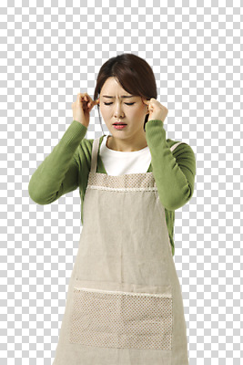 편집 편집이미지 여자 40대 한명 동양인 상반신 성인 앞모습 눈감음 앞치마 고통 한국인 찡그림 질병 주부 두통 PNG 여자만 편집소스 1 감정 뷰포인트 중년 의학 모션 표정 사람 인종 파일형식