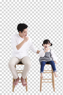 전신 편집 편집이미지 여자 남자 딸 어린이 의자 가족 앉기 동양인 소녀 20대 성인 두명 앞모습 한국인 양치 아빠 칫솔 PNG 부녀 편집소스 뷰포인트 가구 관계 모션 사람 인종 청년 위생용품 청결 파일형식