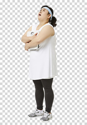 전신 편집 편집이미지 여자 다이어트 한명 서기 들기 동양인 성인 옆모습 30대 운동복 운동 한국인 올려보기 머리띠 좌절 비만 체중계 PNG 여자만 편집소스 1 옷 감정 뷰포인트 컨셉 장신구 모션 건강 사람 인종 장년 몸매 파일형식