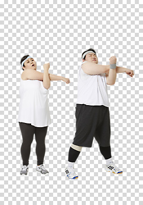 전신 편집 편집이미지 여자 남자 다이어트 피곤 서기 동양인 성인 두명 앞모습 30대 운동복 운동 스트레칭 한국인 비만 PNG 편집소스 옷 뷰포인트 컨셉 모션 건강 사람 인종 장년 몸매 파일형식