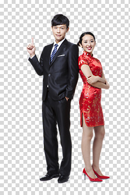 전신 편집 편집이미지 여자 남자 서기 웃음 동양인 정장 20대 성인 두명 앞모습 중국인 팔짱 중국 가리킴 치파오 PNG 편집소스 외국인 옷 아시아 뷰포인트 모션 표정 사람 인종 손짓 청년 전통의상 파일형식