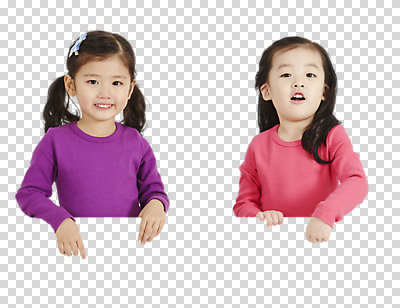 편집 편집이미지 배너 여자 웃음 동양인 소녀 상반신 두명 앞모습 한국인 알림 PNG 여자만 어린이만 편집소스 어린이 뷰포인트 표정 사람 인종 파일형식