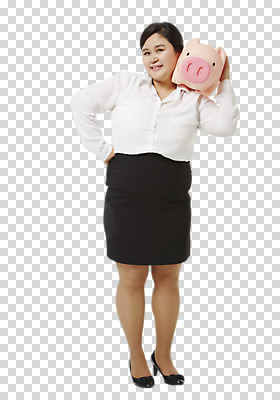 전신 편집 편집이미지 여자 허리손 한명 서기 웃음 들기 동양인 정장 성인 앞모습 30대 금융 저축 한국인 돼지저금통 비즈니스우먼 비만 PNG 여자만 편집소스 금융의날 1 옷 뷰포인트 포즈 비즈니스 모션 표정 사람 인종 장년 경제 저금통 직장인 몸매 파일형식 법정기념일
