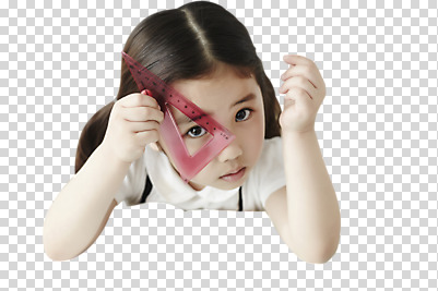 편집 편집이미지 여자 어린이교육 어린이 한명 들기 동양인 소녀 상반신 앞모습 한국인 삼각자 PNG 여자만 어린이만 편집소스 1 교육 뷰포인트 모션 자 사람 인종 파일형식