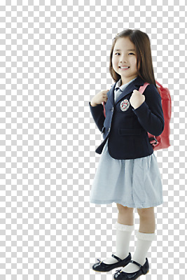 전신 편집 편집이미지 여자 어린이교육 교복 어린이 책가방 한명 서기 웃음 동양인 소녀 앞모습 한국인 PNG 여자만 어린이만 편집소스 1 옷 교육 뷰포인트 가방 모션 표정 사람 인종 파일형식