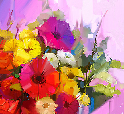 JPG 해외이미지 꽃 일러스트 사람없음 그림 손그림 유화 해외202004 해외일러스트 식물 미술 파일형식 이미지허브