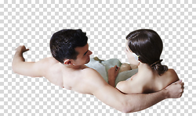 서양인 백인 편집 편집이미지 커플 여자 남자 상반신 20대 성인 두명 뒷모습 마주보기 스파 PNG 편집소스 외국인 뷰포인트 관계 모션 사람 청년 파일형식