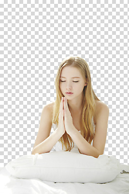 서양인 백인 편집 편집이미지 긴머리 여자 기독교 베개 한명 상반신 20대 성인 앞모습 금발 민소매 눈감음 기도 손모으기 PNG 여자만 편집소스 외국인 1 헤어스타일 종교 뷰포인트 상의 침구 모션 사람 손짓 청년 파일형식
