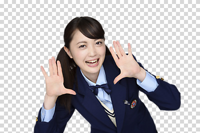 편집 편집이미지 여학생 여자 교복 청소년 한명 웃음 동양인 손짓 상반신 앞모습 10대 외침 일본인 청소년교육 PNG 여자만 편집소스 외국인 1 학생 옷 교육 뷰포인트 모션 표정 사람 인종 소리 파일형식