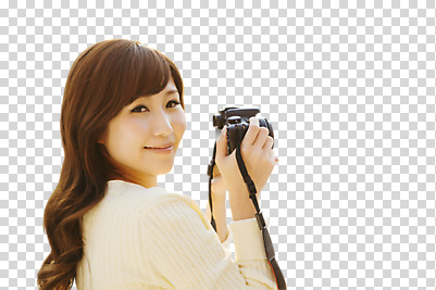 편집 편집이미지 여자 한명 웃음 들기 동양인 상반신 20대 성인 옆모습 카메라 사진촬영 일본인 PNG 여자만 편집소스 외국인 1 뷰포인트 모션 표정 사람 인종 청년 전자제품 촬영 파일형식