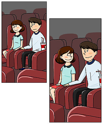 PSD 커플 여자 남자 행복 음료 일러스트 함께함 사랑 여러명 성인 손잡기 다정 만화 영화관 설레임 영화감상 아트툰 국내일러스트 감정 다수 컨셉 관계 모션 사람 감상 극장 영화 그림 파일형식