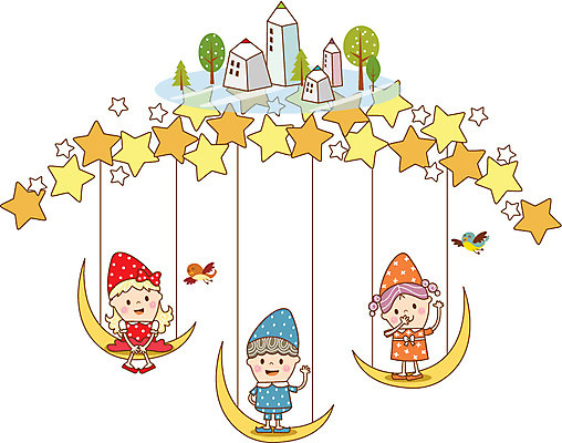 나무 여자 남자 별 어린이 일러스트 조류 세명 연필 유치원 활발 유치원생 잠옷 달 순수 호기심 천진난만 국내일러스트 AI파일 자연요소 식물 동물 옷 교육 감정 컨셉 학용품 사람 필기구 파일형식 벡터