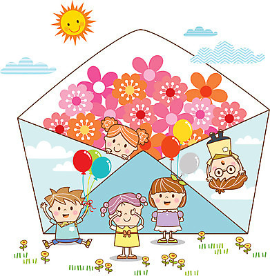 구름 여자 남자 꽃 어린이 일러스트 편지봉투 여러명 태양 유치원 활발 유치원생 눈가림 순수 호기심 풍선 천진난만 국내일러스트 AI파일 자연요소 식물 교육 감정 다수 컨셉 봉투 사람 가림 편지 파일형식 벡터
