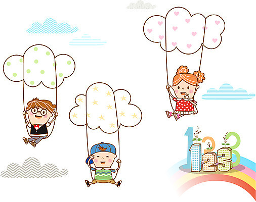 구름 1 여자 남자 어린이 무지개 2 일러스트 3 세명 유치원 활발 유치원생 순수 그네 호기심 천진난만 국내일러스트 AI파일 자연요소 교육 감정 컨셉 사람 파일형식 벡터