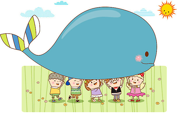 구름 여자 남자 어린이 일러스트 여러명 태양 유치원 활발 유치원생 고래 순수 호기심 천진난만 국내일러스트 AI파일 자연요소 교육 감정 다수 컨셉 포유류 사람 수중동물 파일형식 벡터