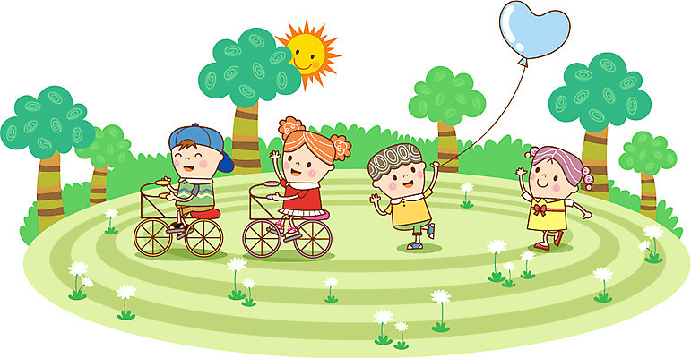 나무 여자 남자 어린이 일러스트 놀이 여러명 태양 자전거 유치원 활발 유치원생 순수 호기심 풍선 천진난만 국내일러스트 AI파일 자연요소 식물 교육 감정 다수 컨셉 사람 바이크 파일형식 벡터