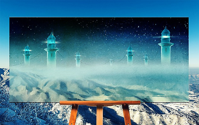 PSD 구름 편집이미지 별 백그라운드 겨울 산 등대 사람없음 빛 안개 눈 이젤 이미지편집 자연요소 계절 날씨 미술도구 파일형식