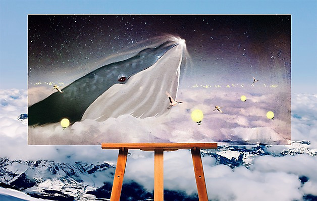 PSD 구름 편집이미지 백그라운드 겨울 밤하늘 조명 산 사람없음 학 눈 고래 이젤 이미지편집 자연요소 계절 포유류 조류 하늘 날씨 수중동물 미술도구 야간 파일형식