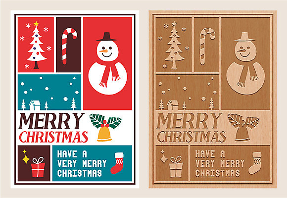 템플릿 크리스마스 겨울 카드템플릿 눈사람 지팡이 양말 크리스마스카드 주택 사람없음 목재 장식 선물상자 크리스마스트리 종 이미지템플릿 AI파일 나무 계절 기념일 재료 카드_감사 선물 건물 상자 파일형식 벡터