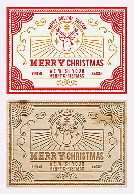 템플릿 크리스마스 겨울 카드템플릿 크리스마스카드 사람없음 목재 장식 루돌프 눈송이 테두리 이미지템플릿 AI파일 나무 계절 기념일 재료 사슴 카드_감사 눈_날씨 파일형식 벡터