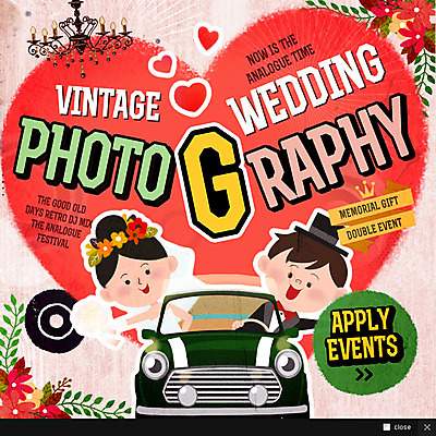 PSD 템플릿 여자 남자 꽃 부케 웨딩드레스 웹템플릿 결혼 팝업 웹팝업 정장 턱시도 이벤트 성인 두명 화관 하트 추억 웨딩카 상들리에 이미지템플릿 모양 식물 드레스 옷 꽃다발 컨셉 자동차 사람 파일형식