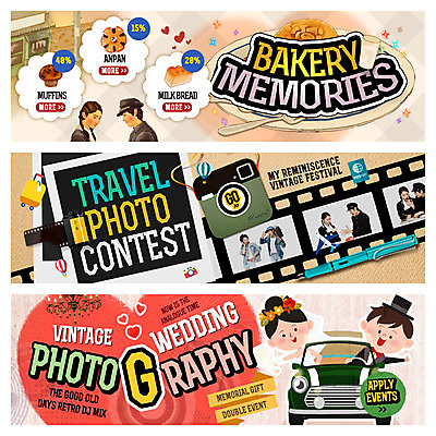 PSD 템플릿 배너 여자 남자 교복 어린이 빵 웨딩드레스 웹템플릿 결혼 이벤트 여러명 성인 카메라 한국인 추억 복고 사진필름 웨딩카 기념사진 웹배너 이미지템플릿 드레스 옷 음식 다수 컨셉 자동차 사람 동양인 전자제품 필름 파일형식