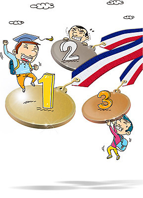 구름 편집이미지 학생 교육 남자 학사모 책가방 매달리기 합성일러스트 세명 메달 금메달 동메달 은메달 이미지편집 AI파일 자연요소 모자_잡화 가방 졸업 모션 사람 상_상패 파일형식 벡터