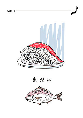 음식 일러스트 사람없음 초밥 일본어 해산물 일식집 일본음식 국내일러스트 AI파일 문자 식당 파일형식 벡터