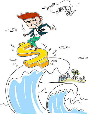 구름 남자 파도 일러스트 비즈니스 갈매기 한명 빌딩 성인 경제 야자수 달러 비즈니스맨 서핑 국내일러스트 AI파일 자연요소 나무 1 바다 돈 조류 사람 건물 수상스포츠 직장인 파일형식 벡터