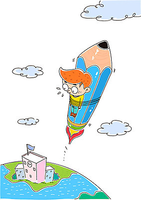 구름 교육 남자 어린이 일러스트 학교 한명 연필 로켓 지구모양 국내일러스트 AI파일 자연요소 모양 1 지구 학용품 사람 필기구 파일형식 벡터