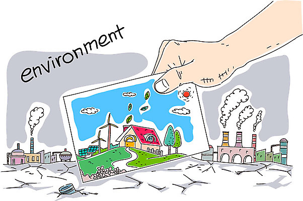 나무 구름 손 일러스트 공장 나뭇잎 주택 신체부위 태양 환경 오염 풍력에너지 매연 기념사진 국내일러스트 AI파일 자연요소 식물 잎 공업 사람 건물 환경오염 그린에너지 파일형식 벡터