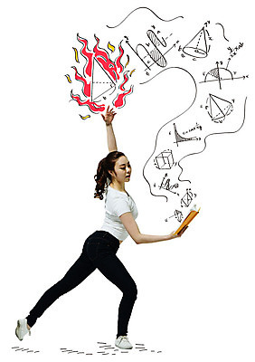 도형 편집이미지 여자 그래프 합성일러스트 한명 20대 성인 책 한국인 수학 수학교육 공식 수학공식 이미지편집 AI파일 1 교육 교과목 사람 동양인 청년 파일형식 벡터