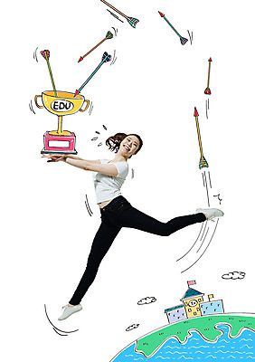 전신 구름 편집이미지 여자 교육 학교 화살 합성일러스트 한명 20대 성인 점프 한국인 트로피 지구모양 이미지편집 AI파일 자연요소 모양 1 지구 모션 사람 동양인 청년 상_우승 파일형식 벡터