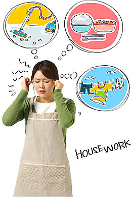 편집이미지 옷 여자 40대 가사 생각 젓가락 밥 스트레스 합성일러스트 한명 성인 숟가락 앞치마 한국인 빨래 청소 주부 두통 청소기 이미지편집 AI파일 1 음식 중년 수저 사람 동양인 전자제품 질병 청소도구 파일형식 벡터