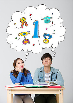 편집이미지 1 커플 여자 남자 대학생 학사모 상상 합성일러스트 20대 성인 두명 책 한국인 트로피 책상 대학교육 금메달 이미지편집 AI파일 모자_잡화 학생 교육 가구 졸업 관계 사람 동양인 청년 상_우승 메달 파일형식 벡터