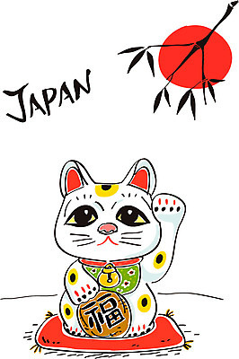 나무 일본문화 일러스트 사람없음 태양 일본 일본전통 일본인형 마네키네코 국내일러스트 AI파일 자연요소 식물 동양문화 전통 아시아 인형 외국문화 파일형식 벡터