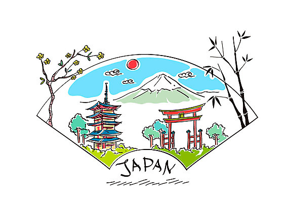 나무 일본문화 일러스트 사람없음 태양 일본 부채 일본전통 후지산 신사_일본건축 국내일러스트 AI파일 자연요소 식물 동양문화 전통 아시아 외국문화 산 세계문화유산 일본건축 파일형식 벡터